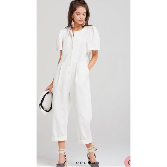 poshmark white jumpsuit